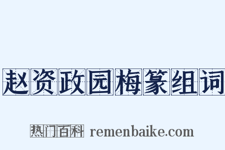 赵资政园梅篆组词是什么意思的图片